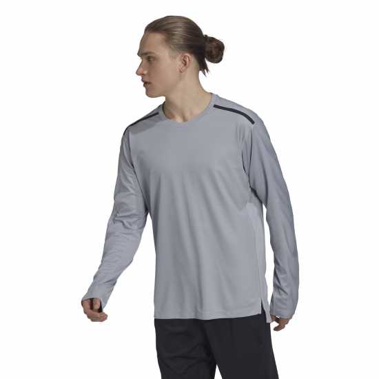 Adidas Workout Pu-Coated Long-Sleeve Top Mens Gym  Мъжки ризи