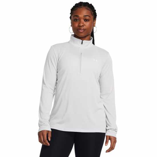 Under Armour Tech™ Textured ½ Zip Womens Хало Грах/Бял Дамски грейки