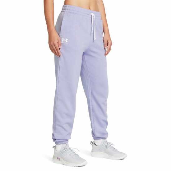 Under Armour Rival Terry Joggers Womens Целесте/Бяло Дамски долнища на анцуг