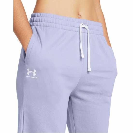 Under Armour Rival Terry Joggers Womens Целесте/Бяло Дамски долнища на анцуг