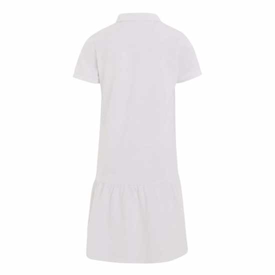 Tommy Hilfiger Essential Dropped Waist Polo Dress Бяло 