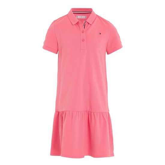 Tommy Hilfiger Essential Dropped Waist Polo Dress Гламурно розово 