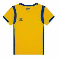 Umbro Spartan Short Sleeve Shirt Juniors Жълто/TW Royal Детски тениски и фланелки