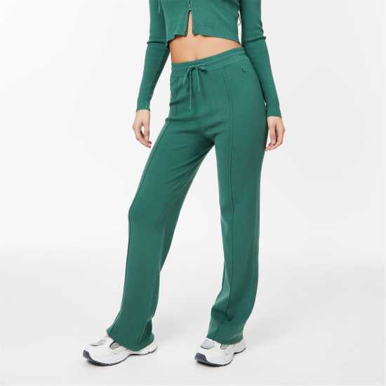 Jack Wills Knitted Pin-Tuck Trousers Горско зелено Дамски пуловери и жилетки