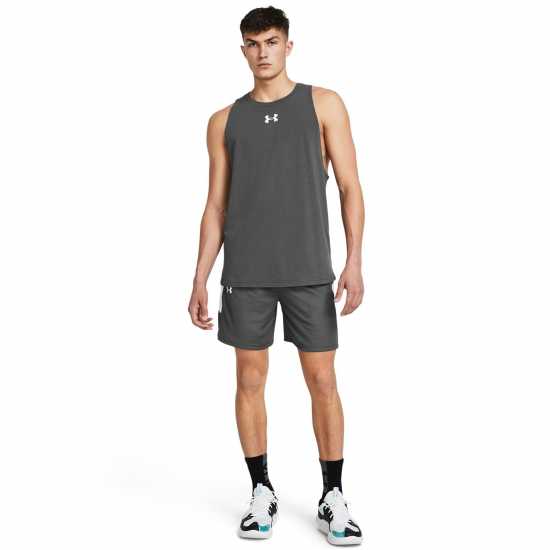 Under Armour Мъжки Шорти Zone 7 Shorts Mens Кастъл/Бял Мъжки къси панталони