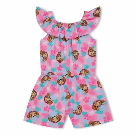 Character Girls Paw Patrol Printed Frill Playsuit  Детски къси панталони