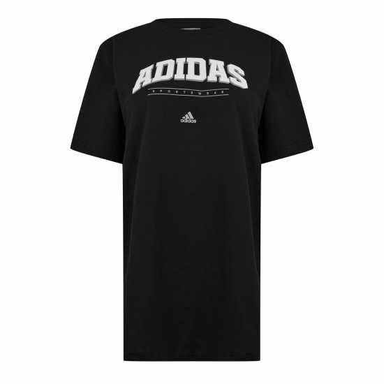 Adidas Collegiate Graphic T-Shirt Womens Черно/Бяло Дамски потници