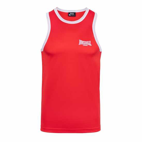 Lonsdale Boxing Vest Червено/Бяло Мъжки тениски с яка