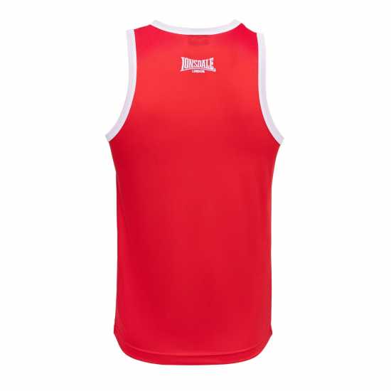 Lonsdale Boxing Vest Червено/Бяло Мъжки тениски с яка