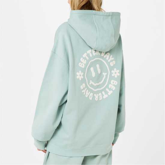 Soulcal Graphic Hoodie Зелено Дамски суичъри и блузи с качулки