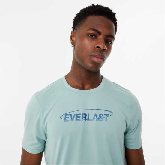 Everlast Set In Sleeve Training Tee Mens Мента Мъжки тениски с яка