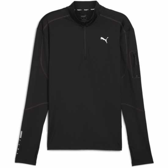 Puma Flex Quarter Zip Sn44 Черно Мъжки дрехи за фитнес