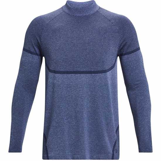 Under Armour Rush Coldgear® Seamless Mock Top Mens Синьо Мъжки тениски с яка