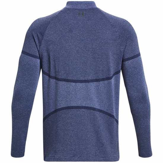 Under Armour Rush Coldgear® Seamless Mock Top Mens Синьо Мъжки тениски с яка