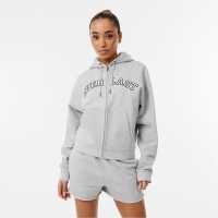 Everlast Applique Logo Hoodie Womens Сив марл Дамски суичъри и блузи с качулки