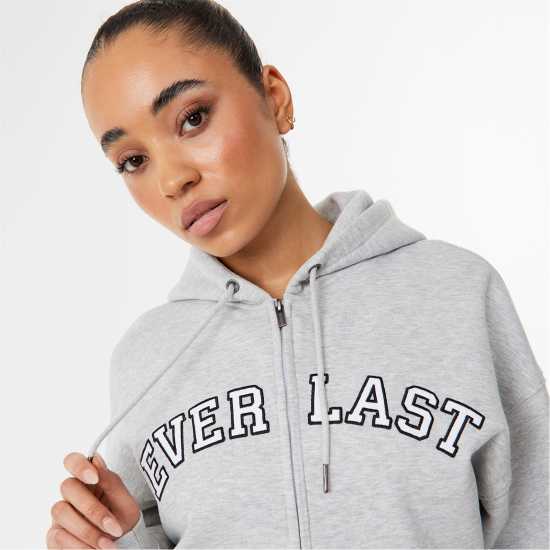 Everlast Applique Logo Hoodie Womens Сив марл Дамски суичъри и блузи с качулки