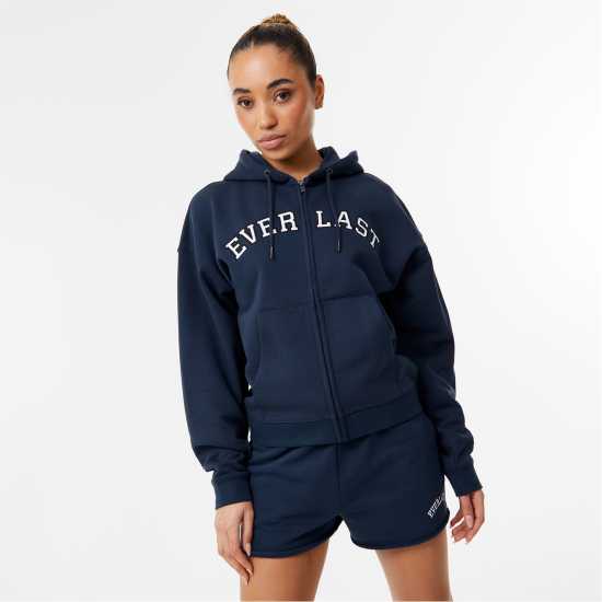 Everlast Applique Logo Hoodie Womens Морска синьо Дамски суичъри и блузи с качулки