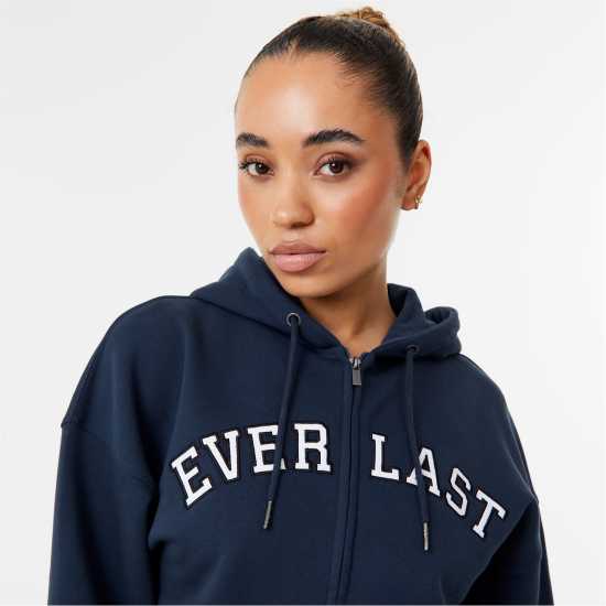 Everlast Applique Logo Hoodie Womens Морска синьо Дамски суичъри и блузи с качулки