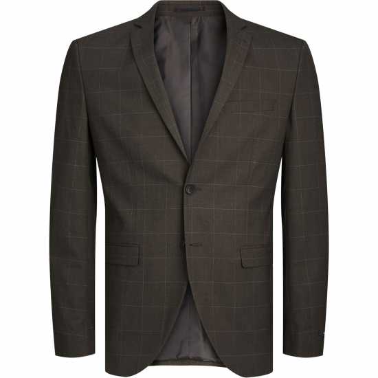 Jack And Jones Checkered Blazer Шоколадов торт Мъжки грейки