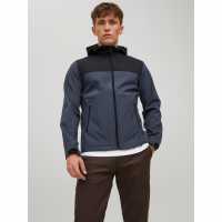 Шел Яке Jack And Jones Hooded Softshell Jacket Омбре Синьо Мъжки грейки