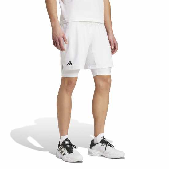 Adidas Tennis Pro Aeroready Shorts And Inner Shorts Set  Мъжко облекло за едри хора