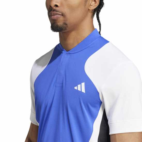 Adidas Блуза С Яка Tennis Pro Heat.rdy Freelift Polo Shirt Син/Бял/Черен Мъжко облекло за едри хора