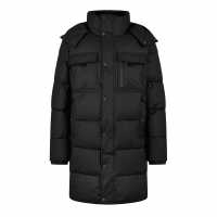 Jack Wills Long Puffer Jacket Черно Мъжко облекло за едри хора