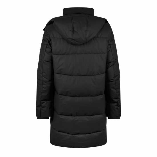 Jack Wills Long Puffer Jacket Черно Мъжко облекло за едри хора