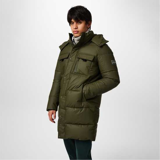 Jack Wills Long Puffer Jacket Хаки Мъжко облекло за едри хора