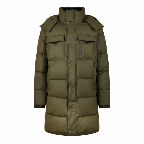 Jack Wills Long Puffer Jacket Хаки Мъжко облекло за едри хора