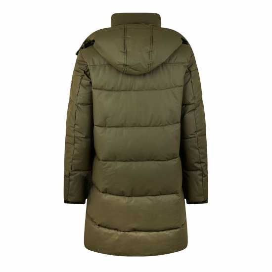 Jack Wills Long Puffer Jacket Хаки Мъжко облекло за едри хора