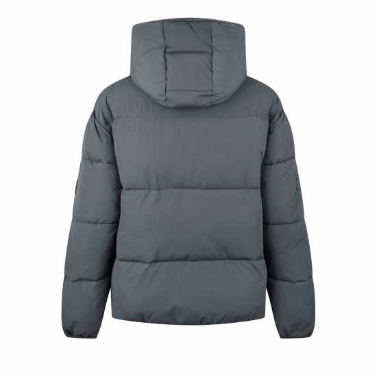 Jack Wills Puffer Jacket Акула Сиво Мъжко облекло за едри хора