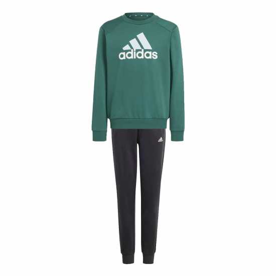 Adidas Essentials Big Logo Fleece Jogger Set Kids Зелено/Черно 