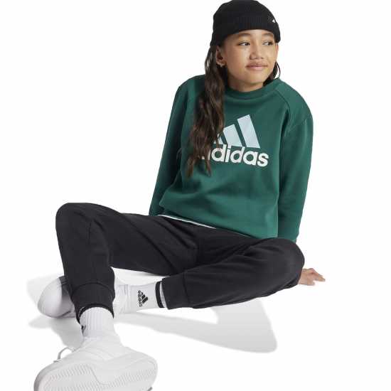 Adidas Essentials Big Logo Fleece Jogger Set Kids Зелено/Черно 