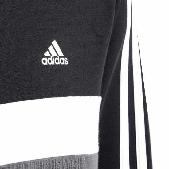 Adidas Junior Tiberio Fleece Tracksuit Черно/Сиво Детски спортни екипи