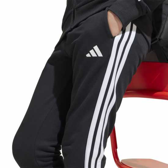 Adidas Tiberio Fleece Tracksuit Juniors Черно/Сиво Детски спортни екипи