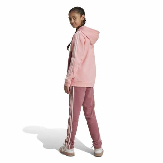 Adidas Junior Tiberio Fleece Tracksuit Pink Spark 