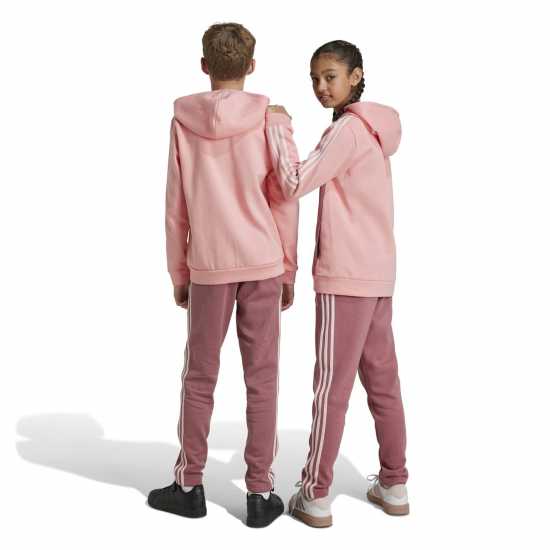 Adidas Junior Tiberio Fleece Tracksuit Pink Spark 