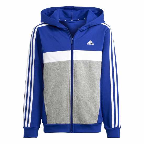 Adidas Junior Tiberio Fleece Tracksuit Синьо/Сиво Детски спортни екипи