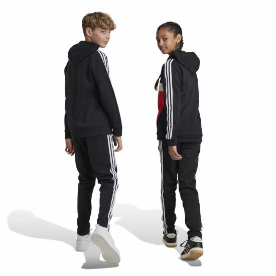 Adidas Junior Tiberio Fleece Tracksuit Черно/Червено 