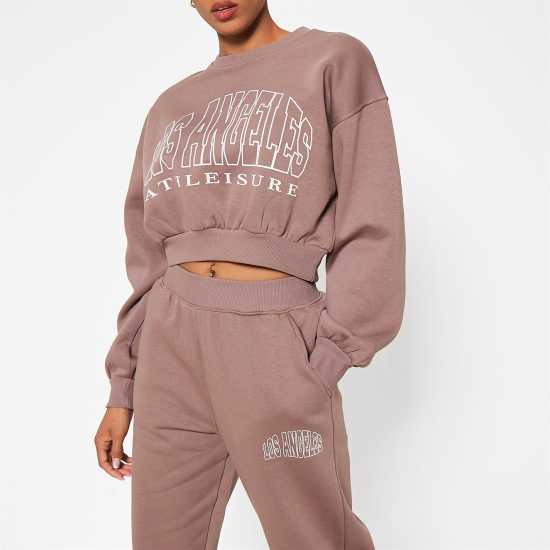 I Saw It First Graphic Print Cropped Sweatshirt Co-Ord  Дамски суичъри и блузи с качулки