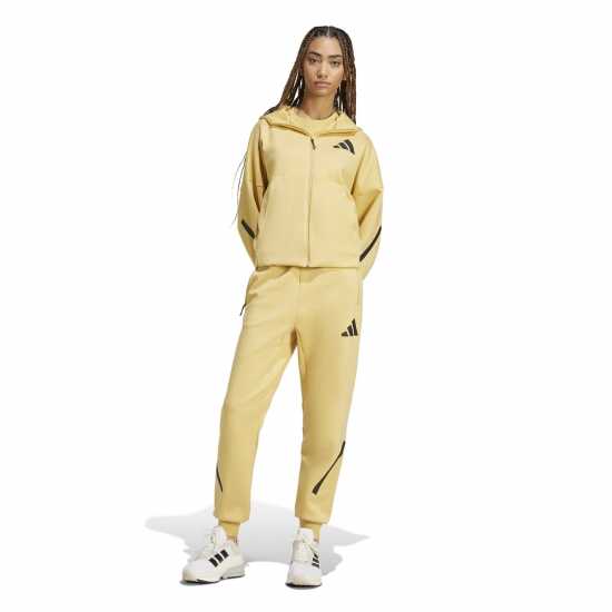 Adidas Z.n.e. Full Zip Hoodie Womens Овес Дамски дрехи за фитнес