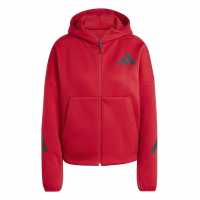 Adidas Z.n.e. Full Zip Hoodie Womens Силно червено Дамски дрехи за фитнес