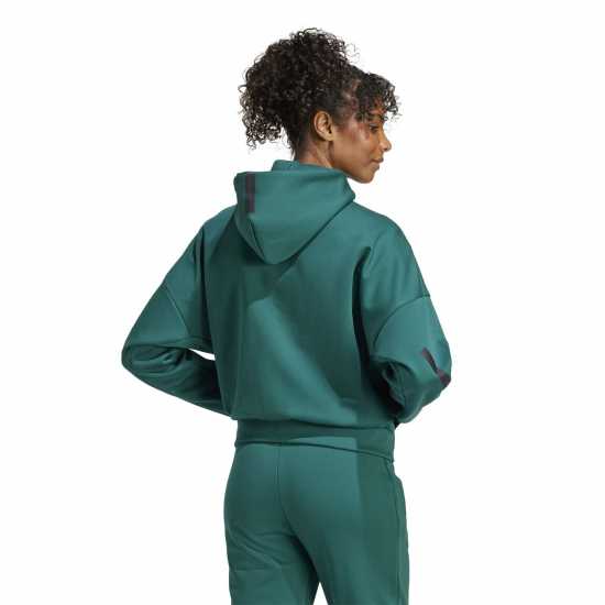 Adidas Z.n.e. Full Zip Hoodie Womens Колежна зелена 