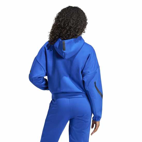 Adidas Z.n.e. Full Zip Hoodie Womens Team Royal Blue 