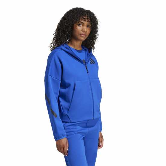 Adidas Z.n.e. Full Zip Hoodie Womens Team Royal Blue 