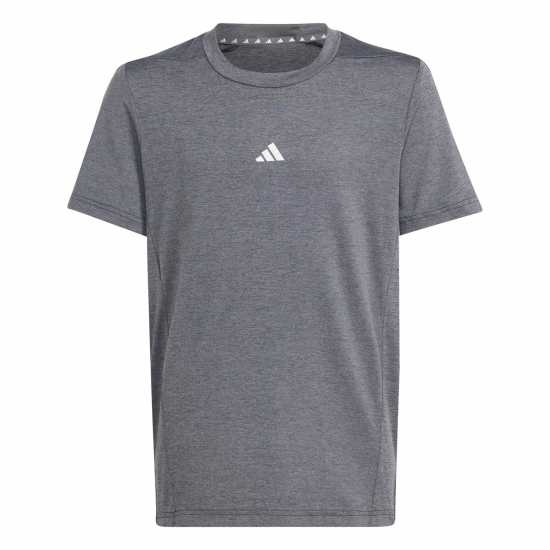 Adidas Training Aeroready Heather T-Shirt Kids Черно/Сиво Детски тениски и фланелки