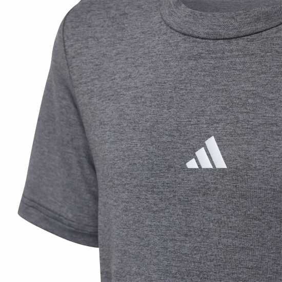 Adidas Training Aeroready Heather T-Shirt Kids Черно/Сиво Детски тениски и фланелки