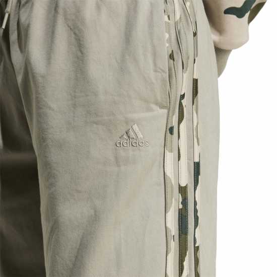 Adidas Essentials Camo-Print 3-Stripes Twill Trousers Womens Сребристо Камък Дамски долнища на анцуг