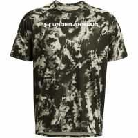 Under Armour Tech Abc Camo Ss Морско зелено Мъжки тениски с яка